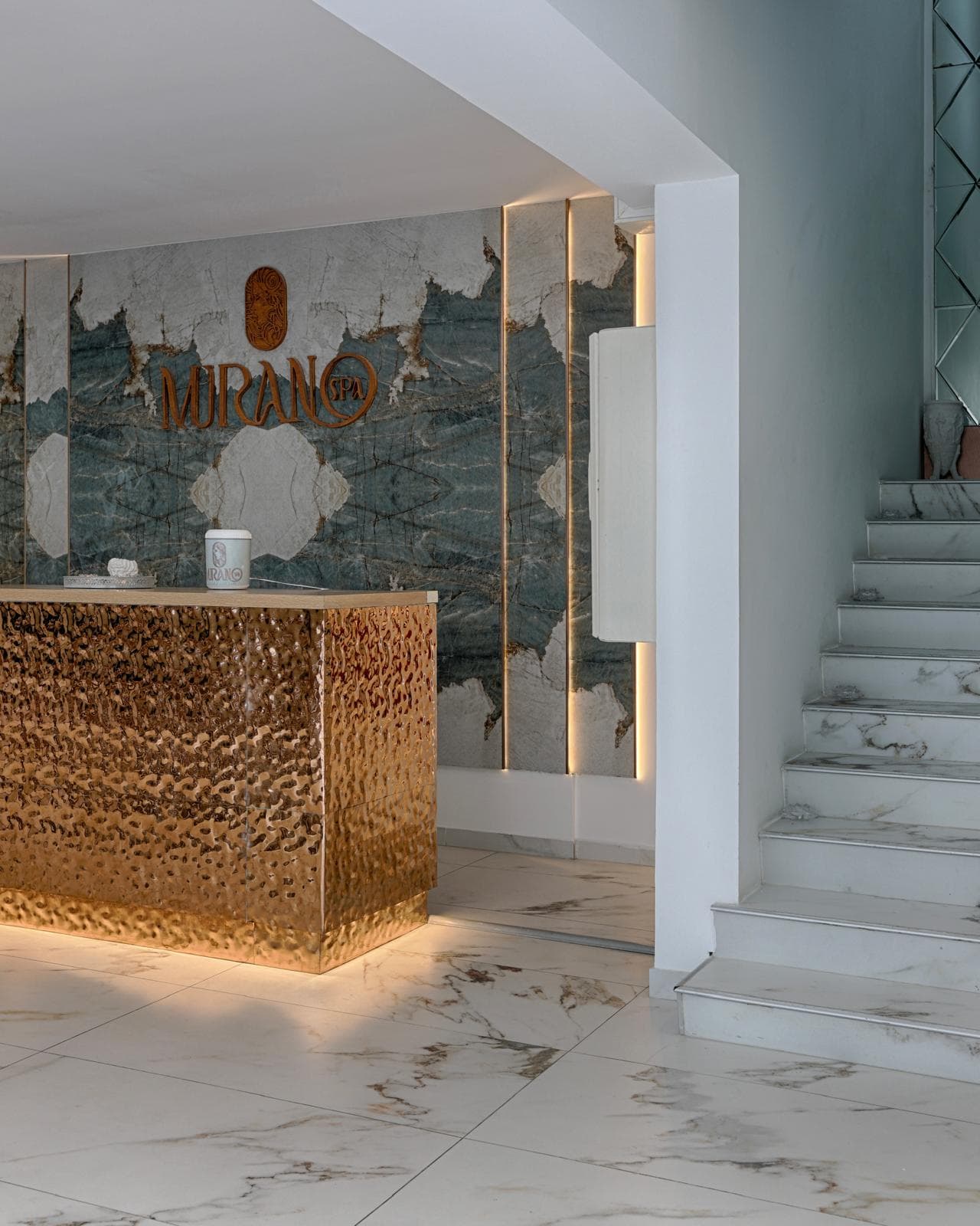Accueil du spa Murano à Paris